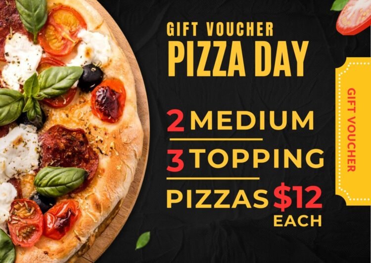Pizza Hut 2 Medium 3 Topping Pizzas for 12 Each
