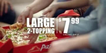 Large 2-Topping Pizza for $7.99 3 default large