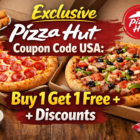 Exclusive Pizza Hut Coupon Code USA Buy 1 Get 1 Free Discounts